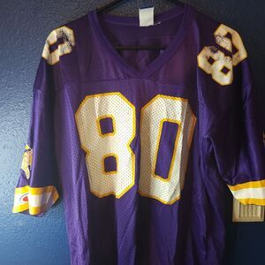 Vintage Chris Carter #80 Minnesota Vikings Champion Jersey NFL Purple Medium